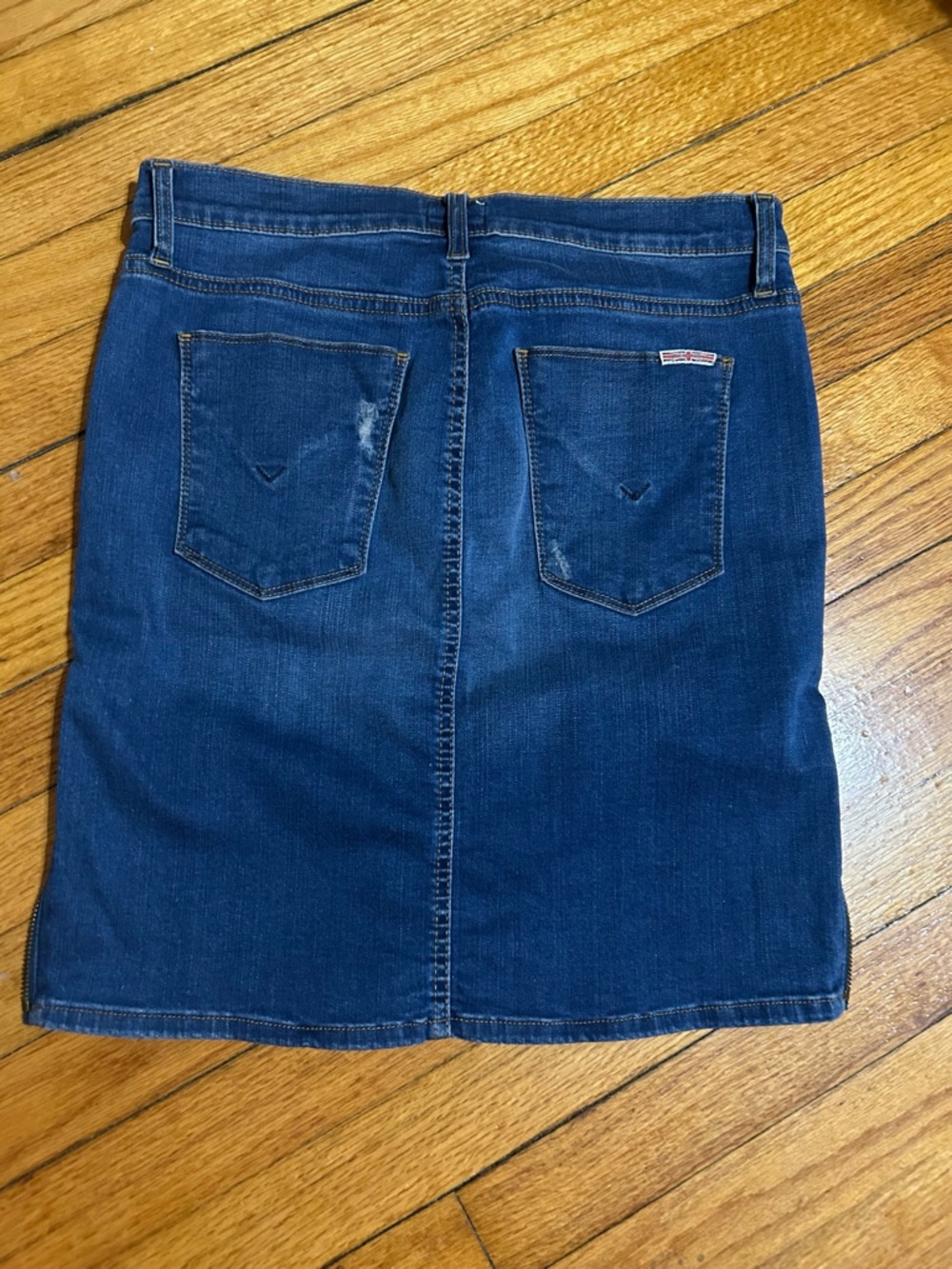 HUDSON High Rise Stretch Skirt With Side ZIPPERS sz 29 Y2K - Picture 5 of 7